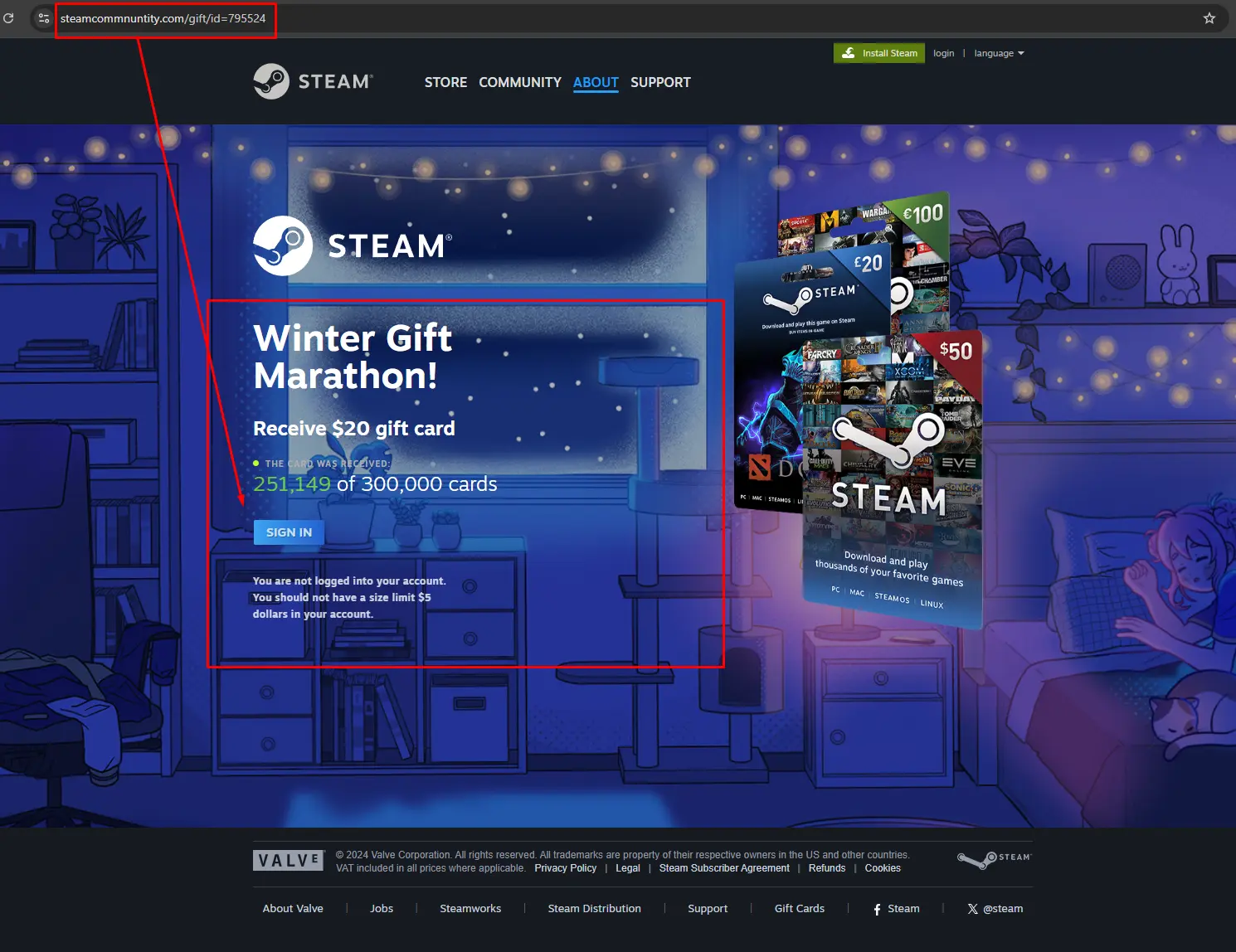 Pericol online: Un site fals copiază Steam și cum am urmărit traiectoria digitală a atacatorilor 2 Website spam